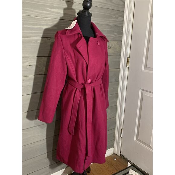 Duberess Womens Pea Coat Long Dress Women’s Size M Trench Long Nwt - Picture 3 of 8